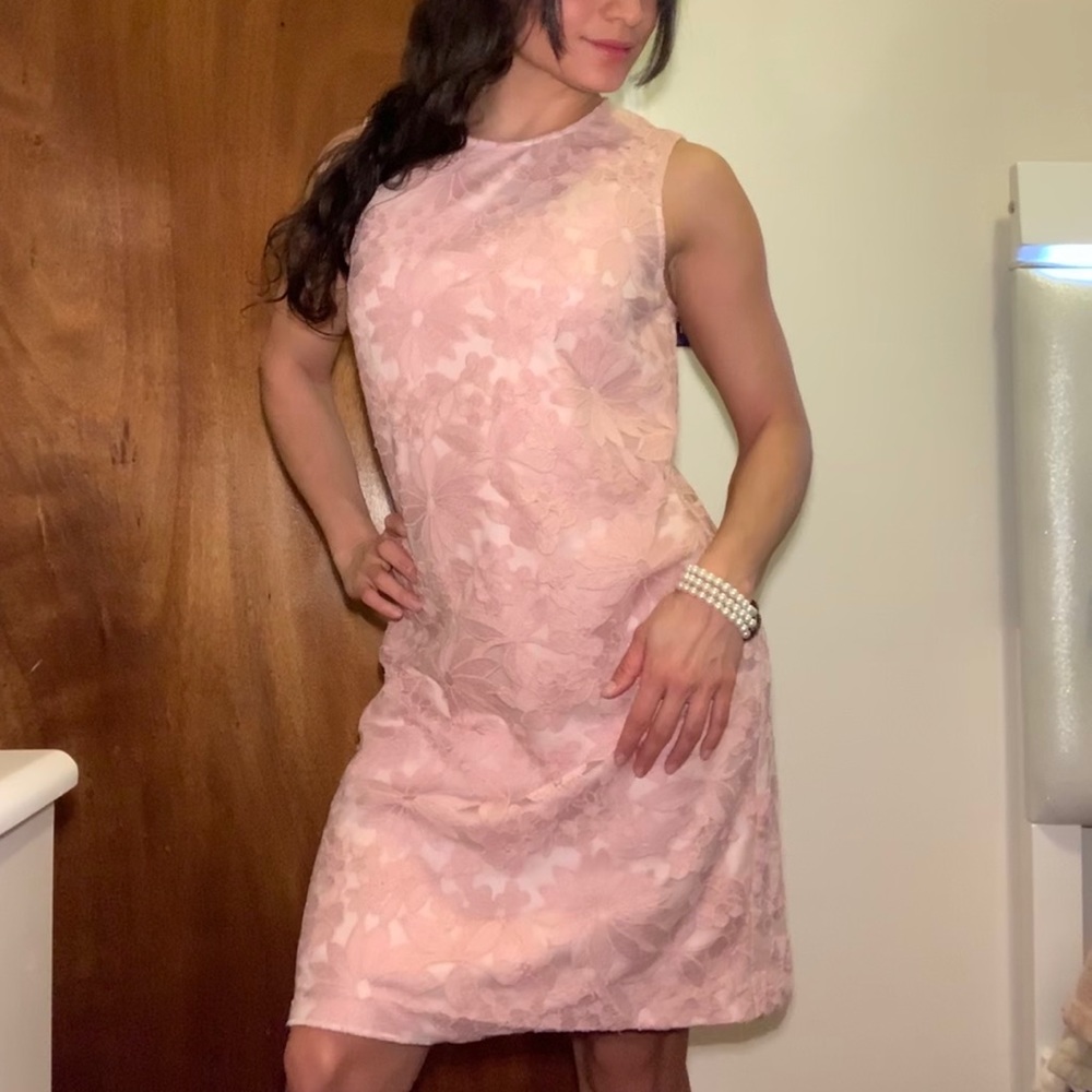Karl Lagerfeld Rose Lace Midi Dress